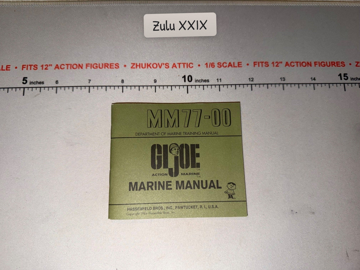 1/6 Scale Vintage GI Joe Action Marine Manual - GI Joe