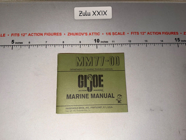1/6 Scale Vintage GI Joe Action Marine Manual - GI Joe