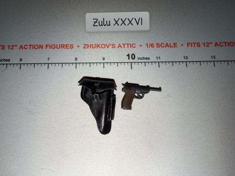 1/6 Scale WWII German Pistol and Holster Set