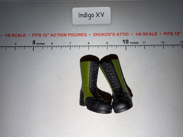 1/6 Scale Vietnam Green and Black Combat Boots - Ultimate Soldier