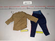 1/6 Scale WWII Soviet Russian Officer Uniform Shirt and Trousers Set with Shoulder Boards