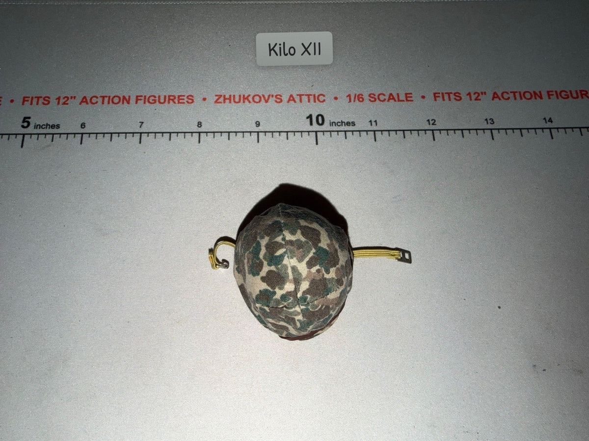 1/6 Scale WWII US Marine Corps Camouflage Helmet with Chin Strap