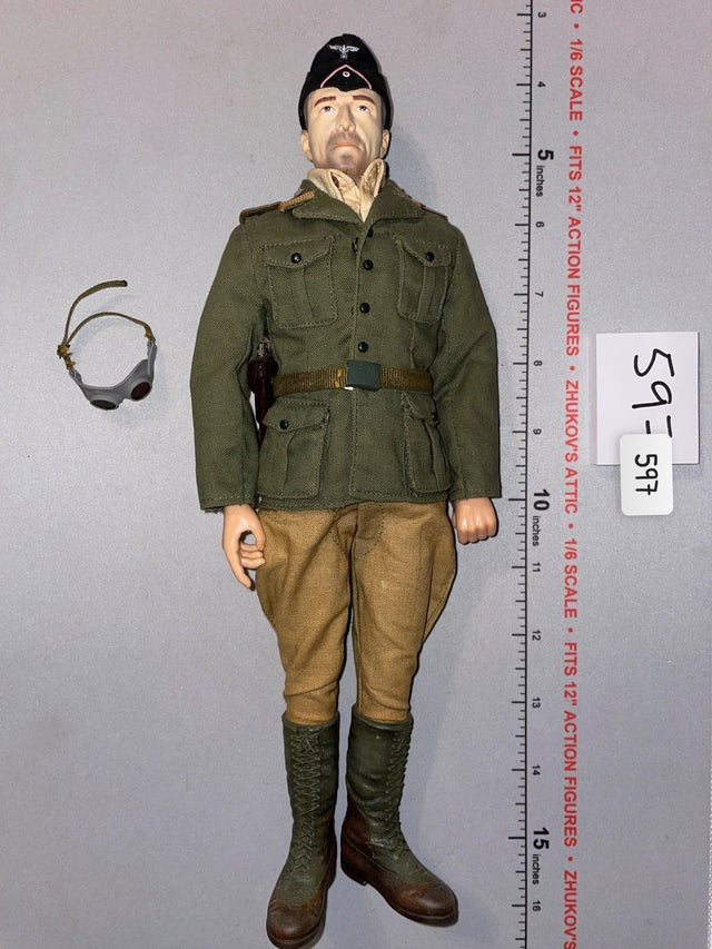 1/6 Scale WWII German Afrika Korps Tanker Dressed Figure with Goggles - Dragon