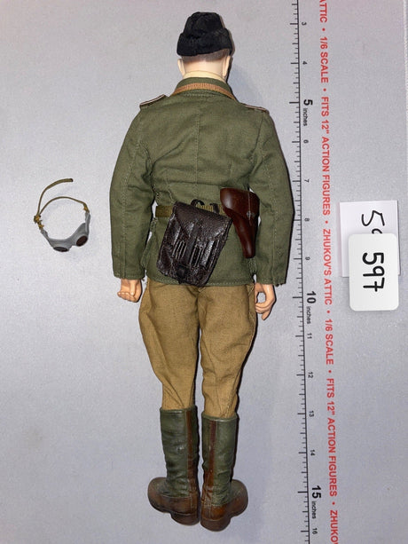 1/6 Scale WWII German Afrika Korps Tanker Dressed Figure with Goggles - Dragon