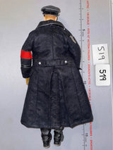 1/6 Scale WWII German Waffen Officer Dressed Figure with Long Coat - DID