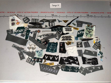 1/6 Scale WWII German Insignia and Rank Patches Lot