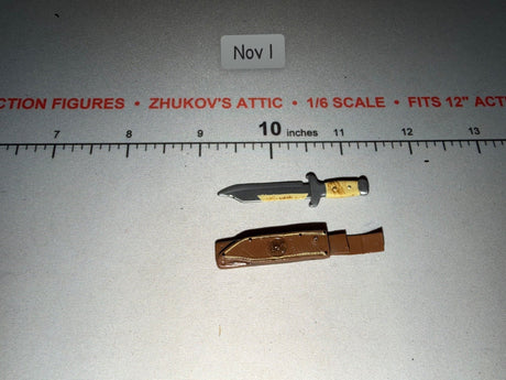 1/6 Scale Vietnam Seal Combat Knife with Scabbard - Ultimate Soldier