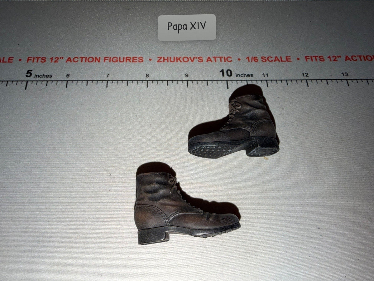 1/6 Scale WWII German Brown Brown Low Boots