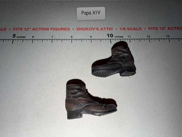 1/6 Scale WWII German Brown Brown Low Boots