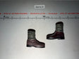 1/6 Scale WWII German Era Brown Lace-Up Combat Boots with Gaiters