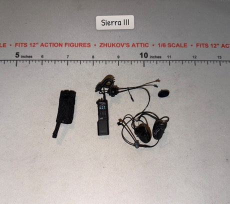 1/6 Scale Modern Era Military Communications Radio and Headset Set