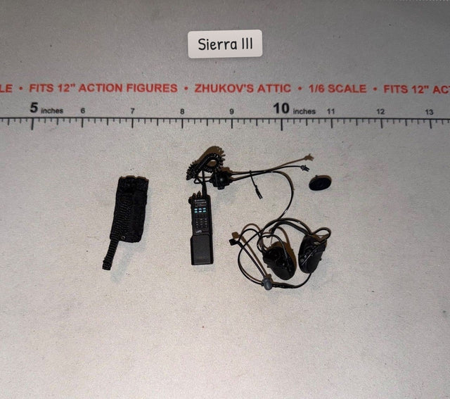 1/6 Scale Modern Era Military Communications Radio and Headset Set