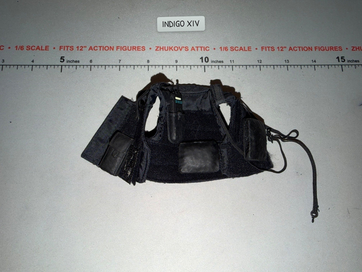 1/6 Scale Ultimate Soldier Modern Era Black Tactical Vest with Ammunition Pouches