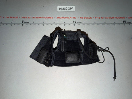 1/6 Scale Ultimate Soldier Modern Era Black Tactical Vest with Ammunition Pouches