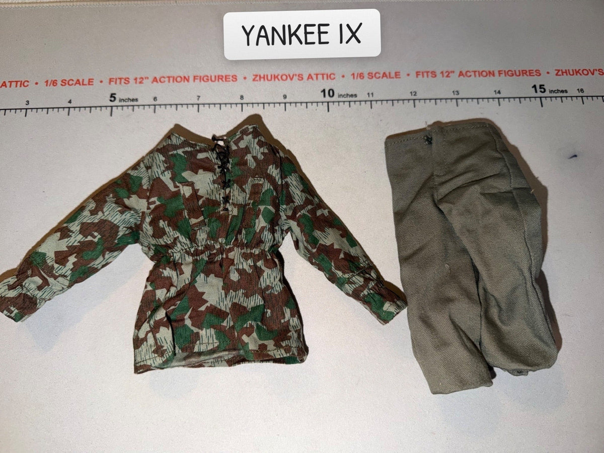 1/6 Scale WWII German Splinter Camouflage Smock and Trousers Uniform Set