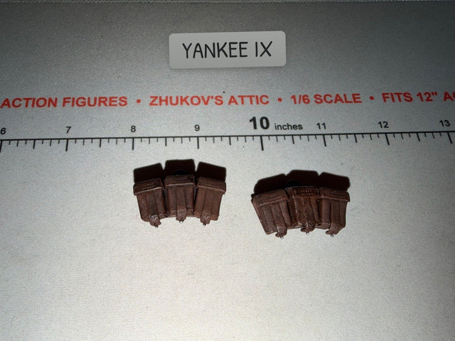 1/6 Scale WWII German Brown Kar-98 Afrika Korps Ammunition Pouches