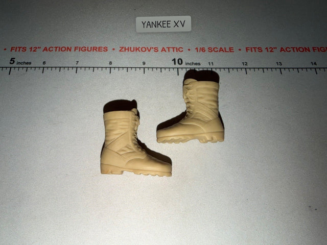 1/6 Scale Modern Era Desert Tan Combat Boots - Ultimate Soldier