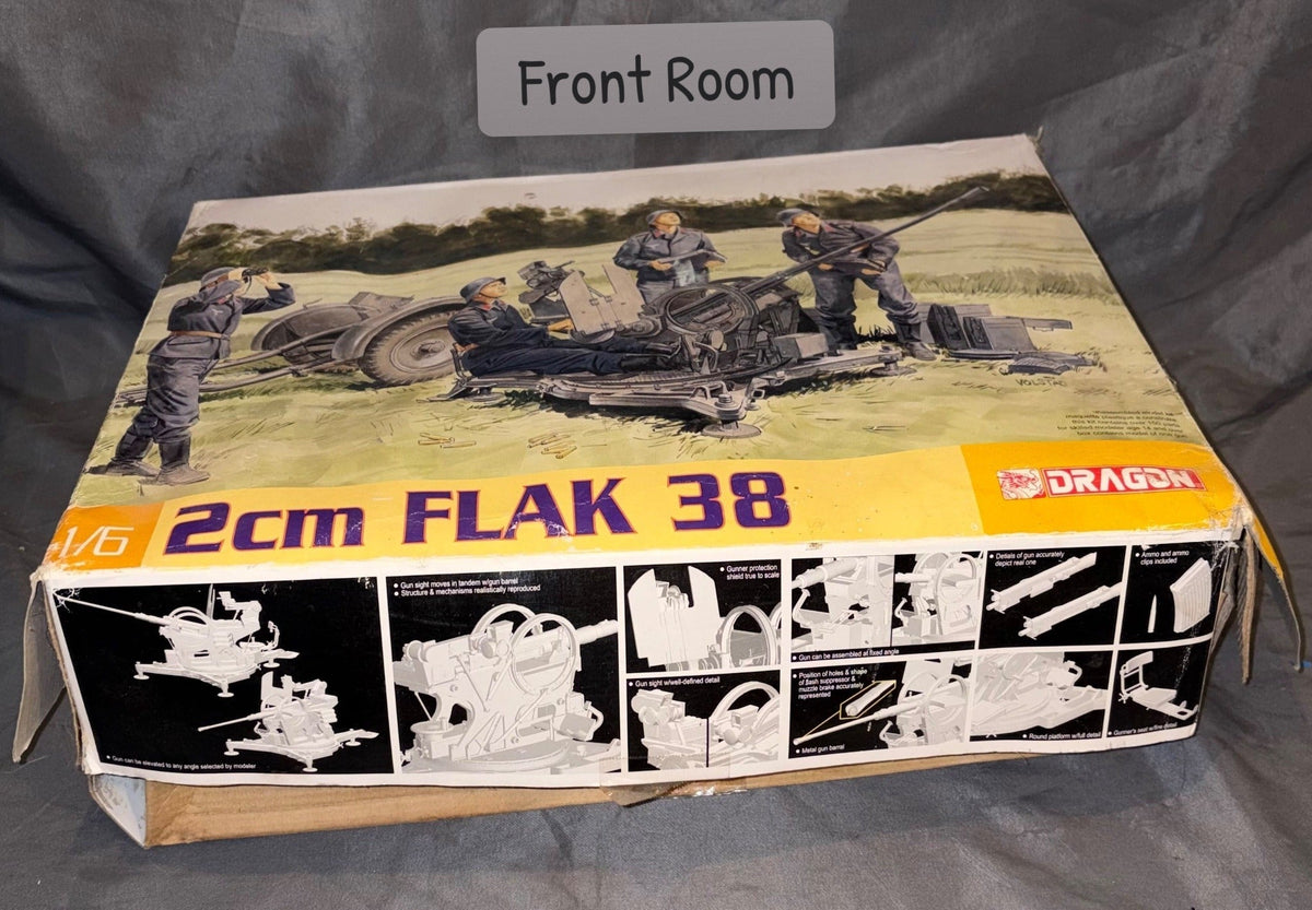 1/6 Scale WWII German 2cm Flak 38 Antiaircraft Gun Model Kit - Dragon