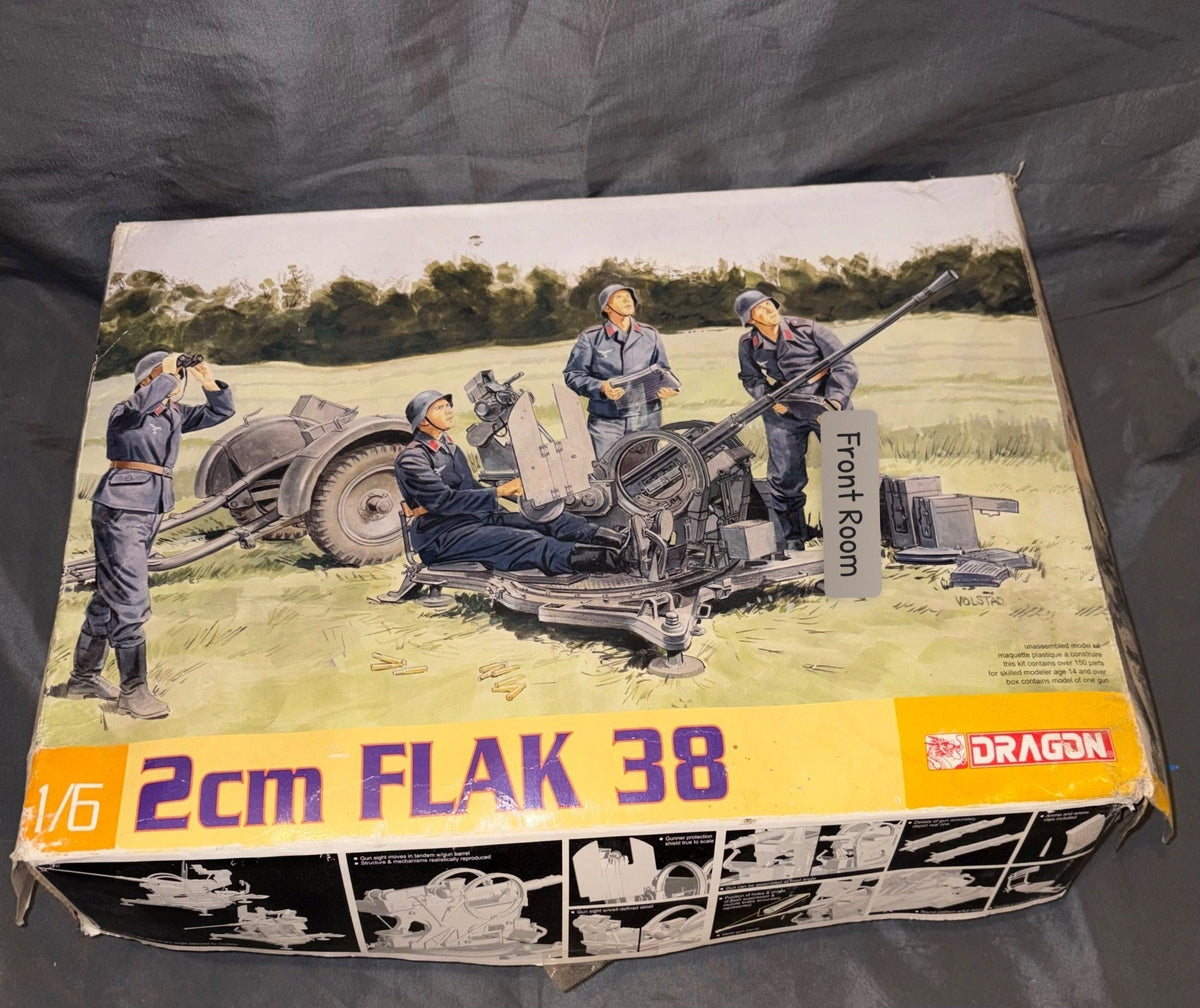 1/6 Scale WWII German 2cm Flak 38 Antiaircraft Gun Model Kit - Dragon