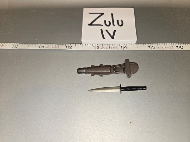 1/6 Scale WWII British Fairbairn-Sykes Fighting Knife and Scabbard