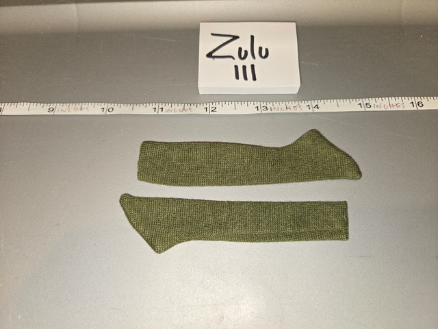 1/6 Scale WWII US Army Green Socks