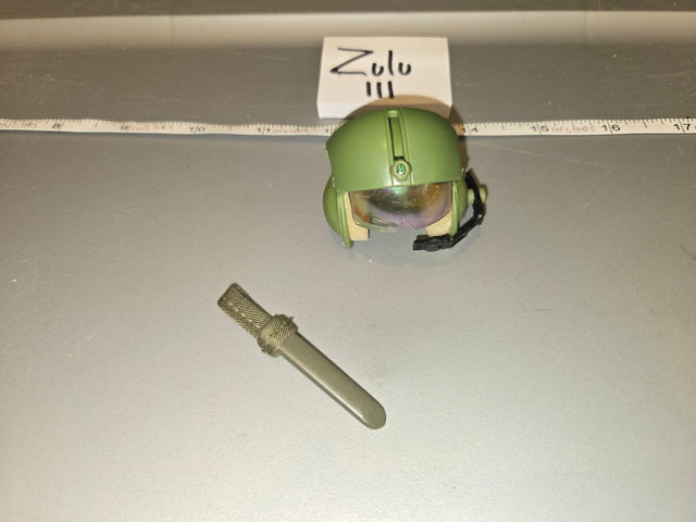1/6 Scale Modern Era Pilot Flight Helmet with Oxygen Mask