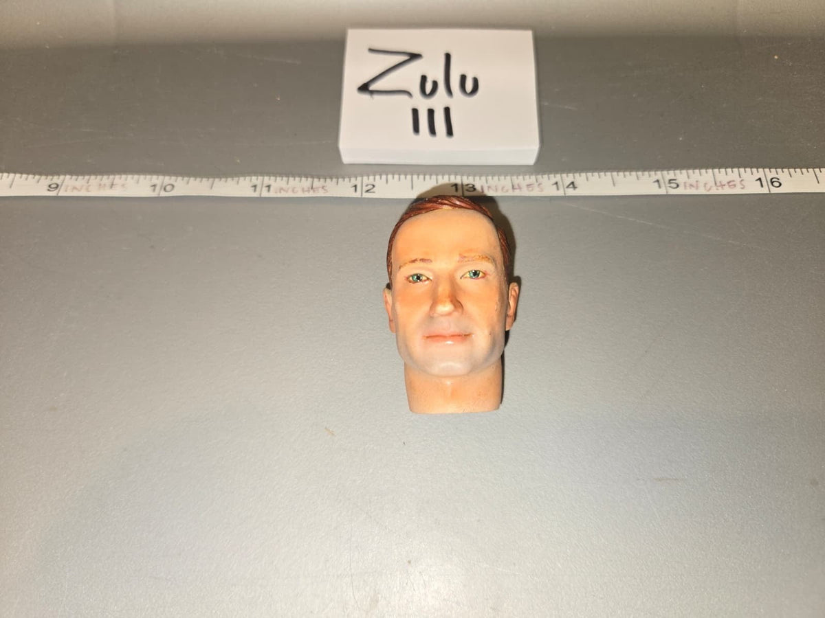 1/6 Scale Male Head Sculpt with Brown Hair - Dragon