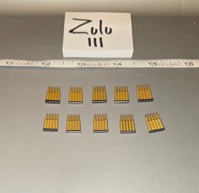 1/6 Scale WWII German Rifle Ammunition Stripper Clips Set