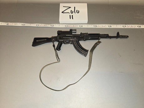 1/6 Scale Modern Era AK-Style Assault Rifle with Optic Scope and Sling