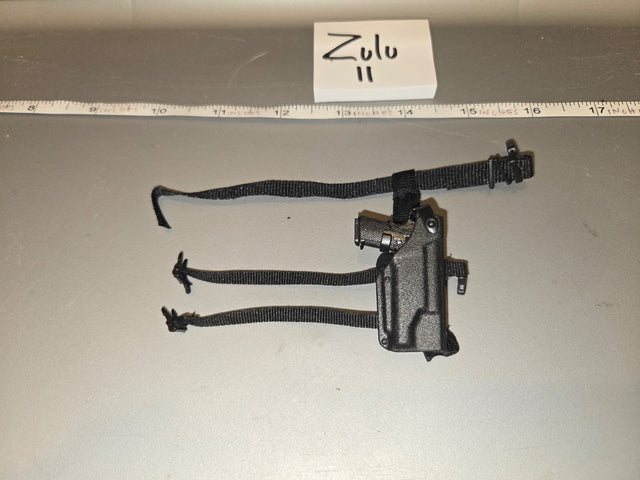 1/6 Scale Modern Era Drop Leg Holster with Pistol