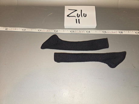 1/6 Scale Modern Era Black Boot Socks Set