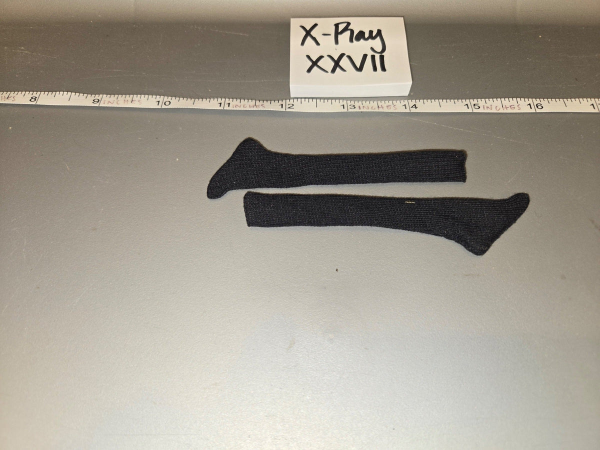 1/6 Scale Modern Era Black Socks