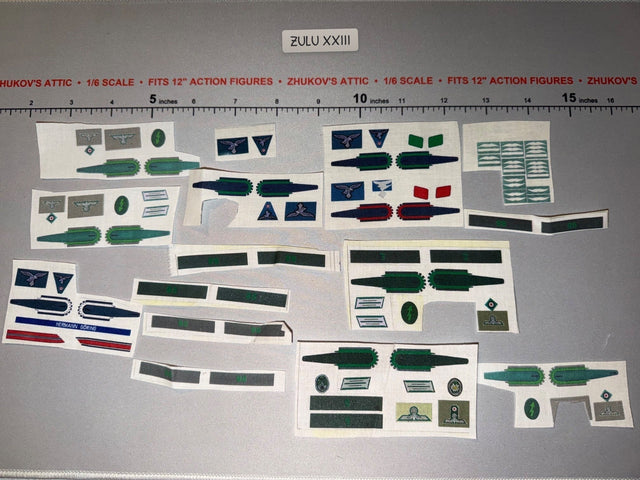 1/6 Scale WWII German Insignia and Rank Badge Set