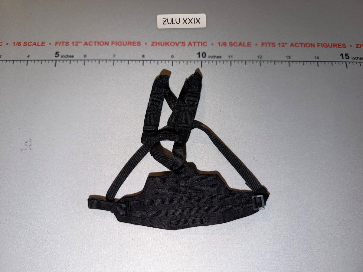 1/6 Scale Modern Era Black Tactical Chest Rig Harness