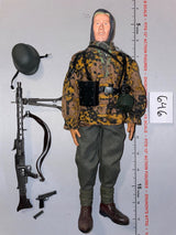 1/6 Scale WWII German Waffen Dressed Figure with Helmet and Weapon - Dragon