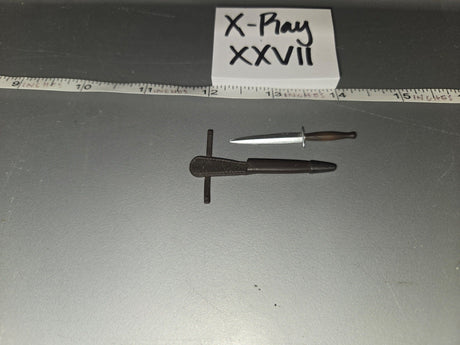 1/6 Scale WWII British Fairbairn-Sykes Fighting Knife with Scabbard