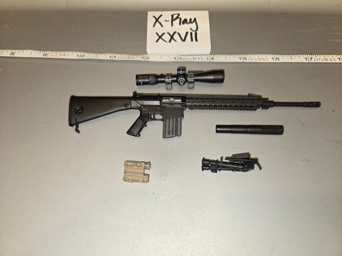 1/6 Scale Modern Era Sniper Rifle with Scope and Accessories X