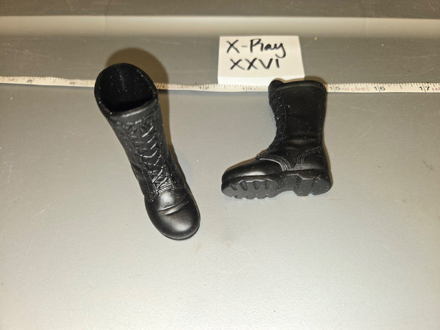 1/6 Scale Modern Era Black Combat Boots - GI Joe