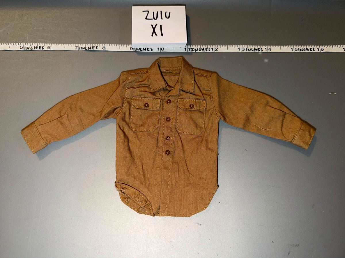 1/6 Scale WWII US Tan Button-Up Field Shirt