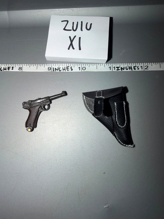 1/6 Scale WWII German Luger P08 Pistol and Holster