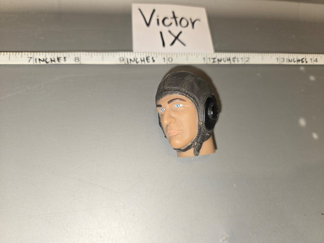 1/6 Scale WWII US Pilot Head Sculpt with Flight Helmet - Ultimate Soldier