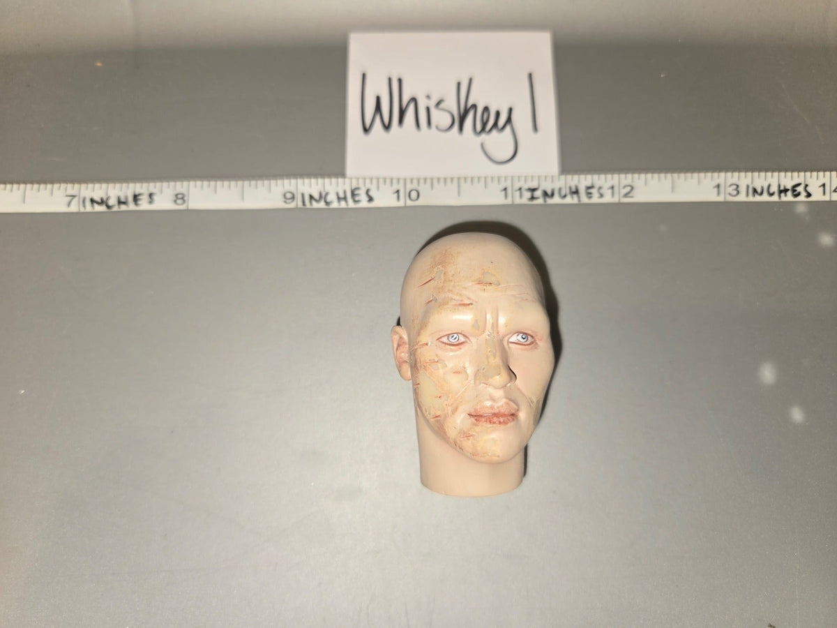 1/6 Scale Bald Male Head Sculpt with Battle Damage