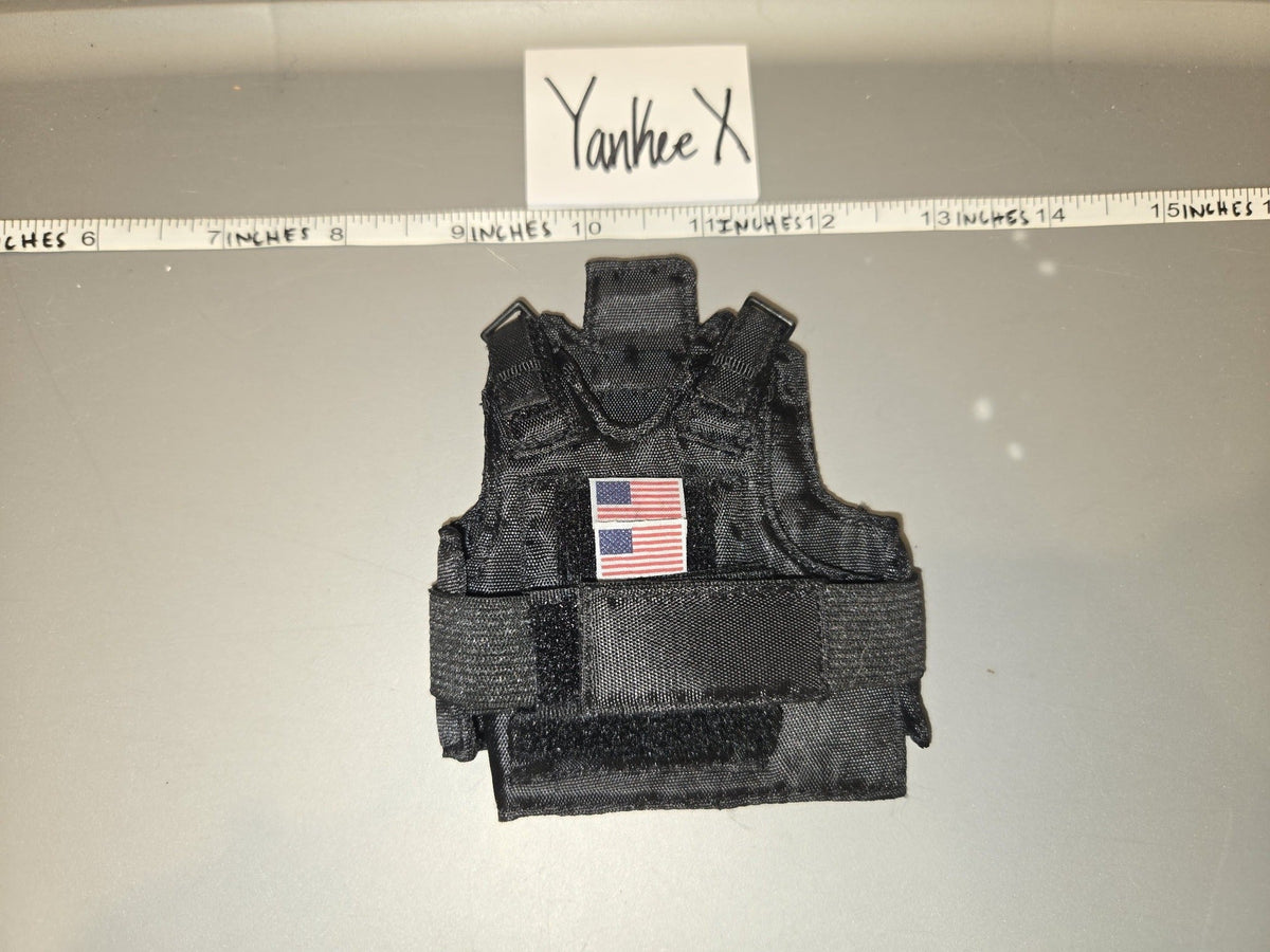 1/6 Scale Modern Era US Black Plate Carrier Vest