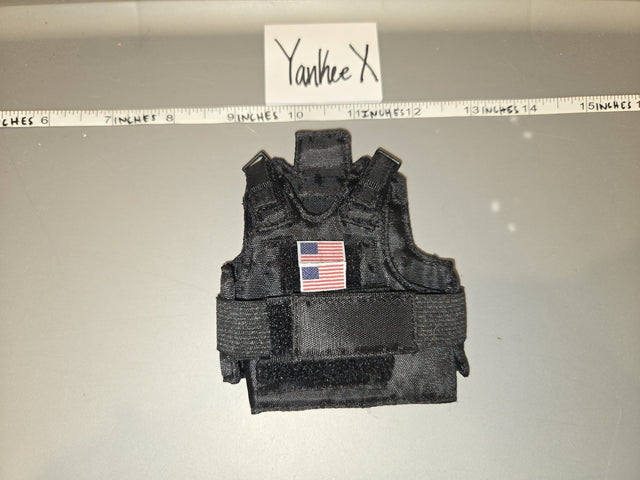 1/6 Scale Modern Era US Black Plate Carrier Vest