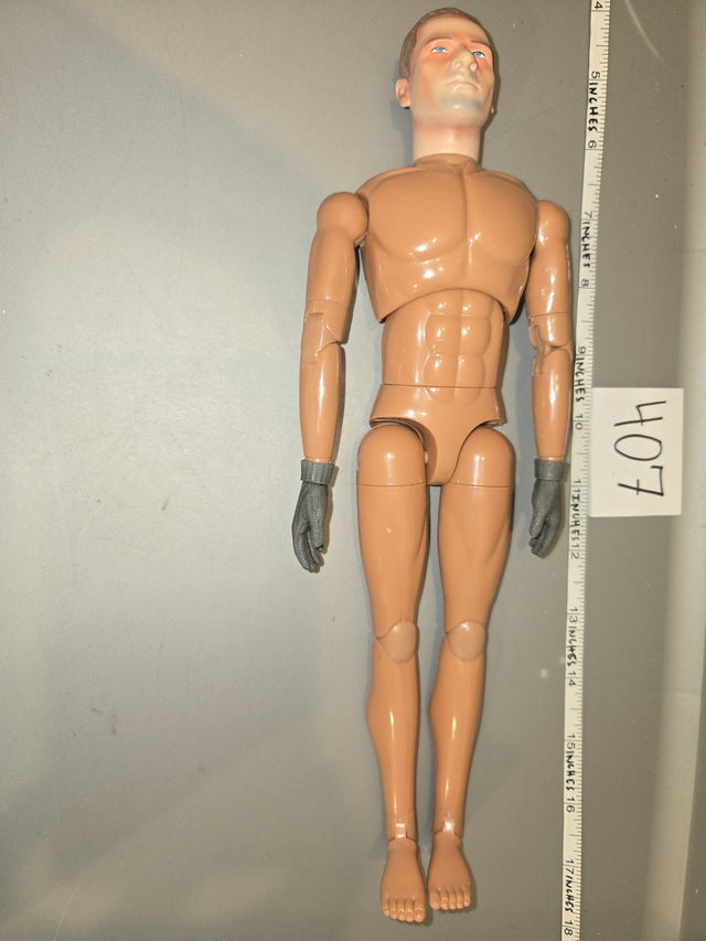 1/6 Scale WWII German Nude Male Action Figure Body with Gloves - Dragon