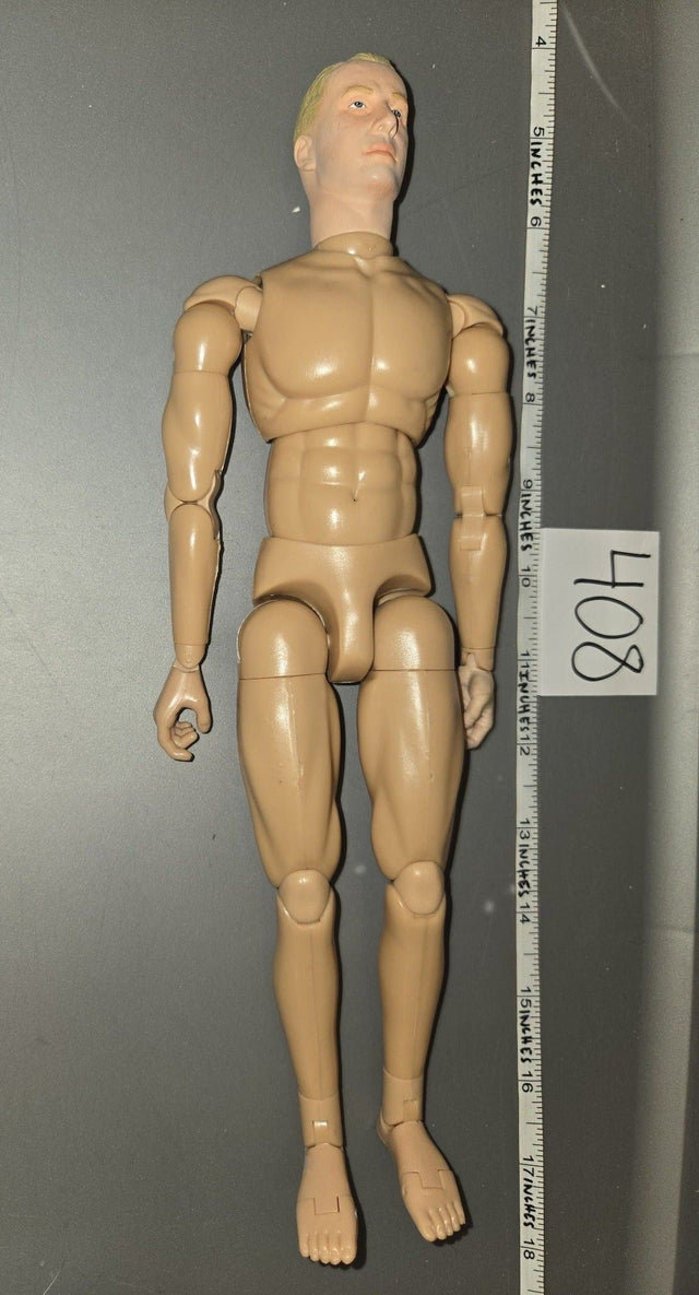 1/6 Scale Nude Male Action Figure Body with Blonde Head Sculpt - Dragon