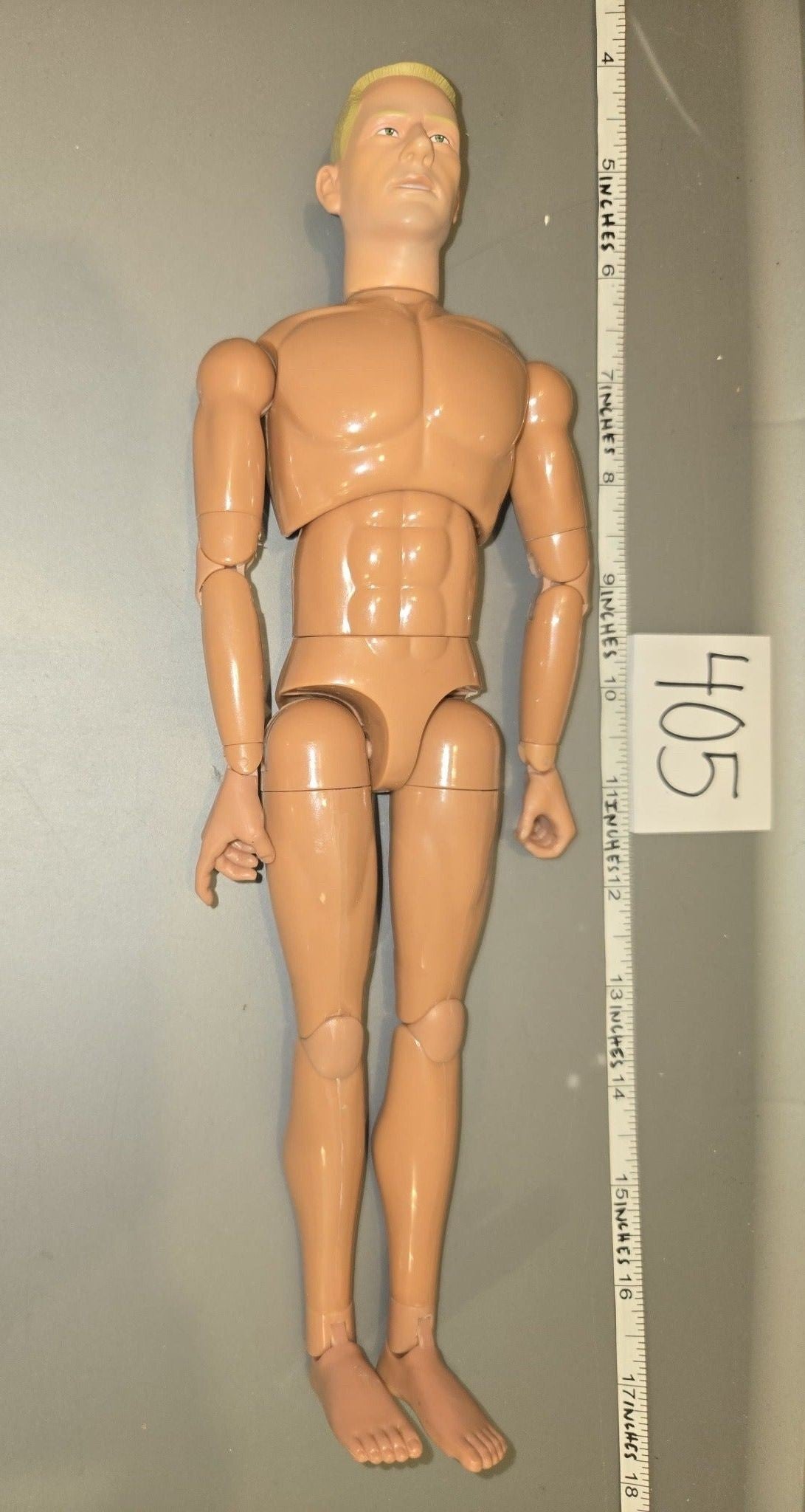 1/6 Scale Nude Male Action Figure Body with Blonde Head Sculpt - Dragon