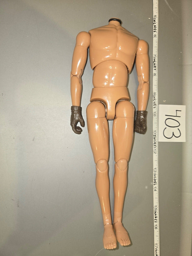 1/6 Scale Nude Male Action Figure Body with Gloved Hands - Dragon