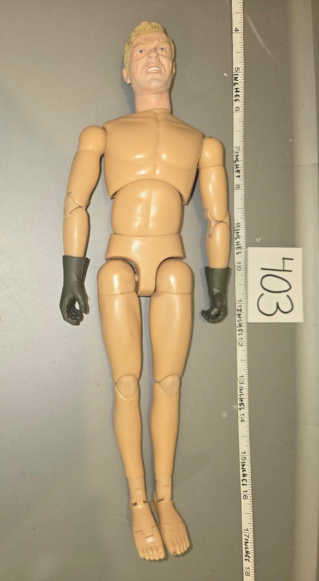 1/6 Scale Nude Male Action Figure Body with Black Gloves - Dragon