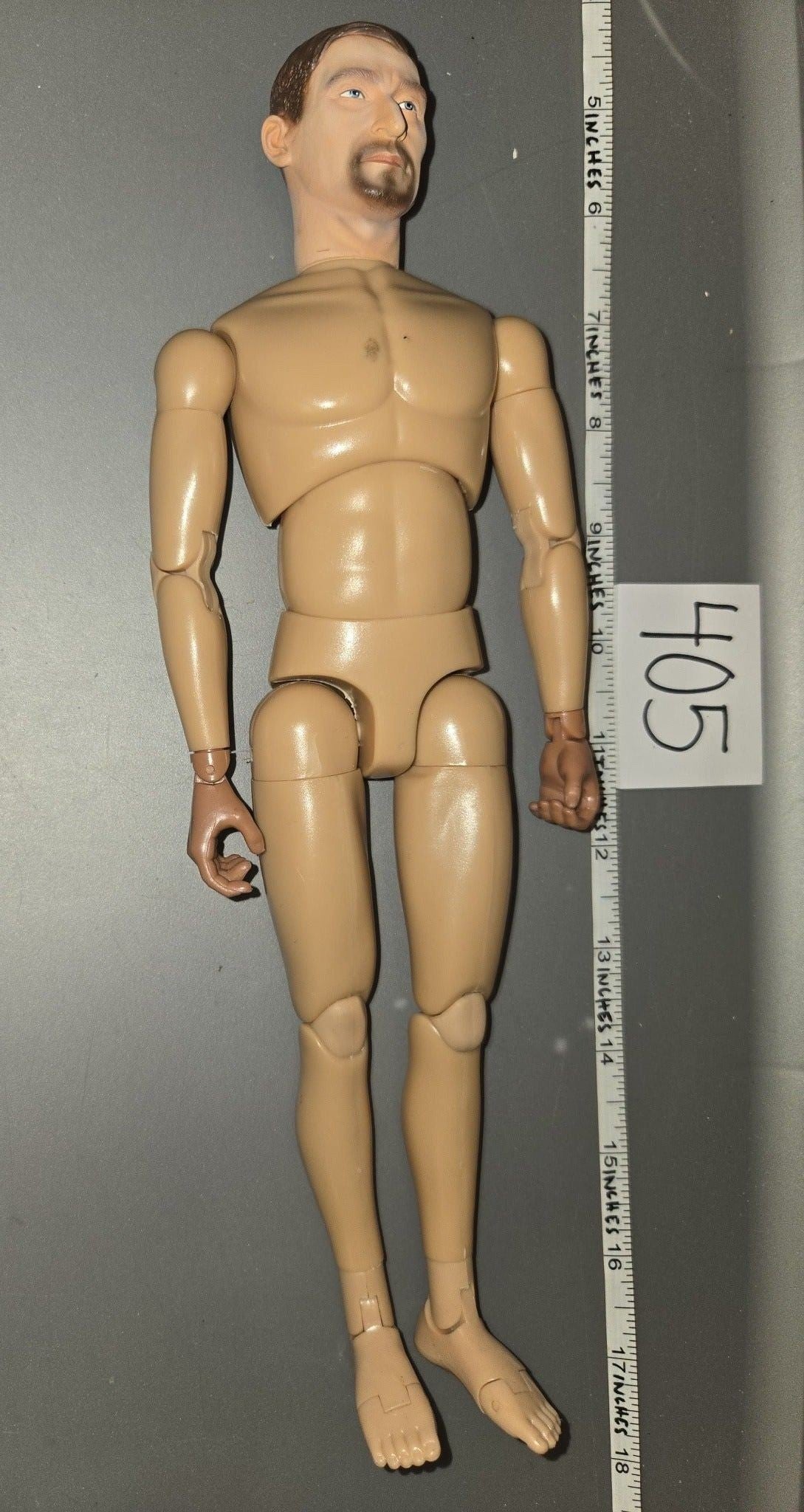 1/6 Scale Nude Male Action Figure Body with Head Sculpt